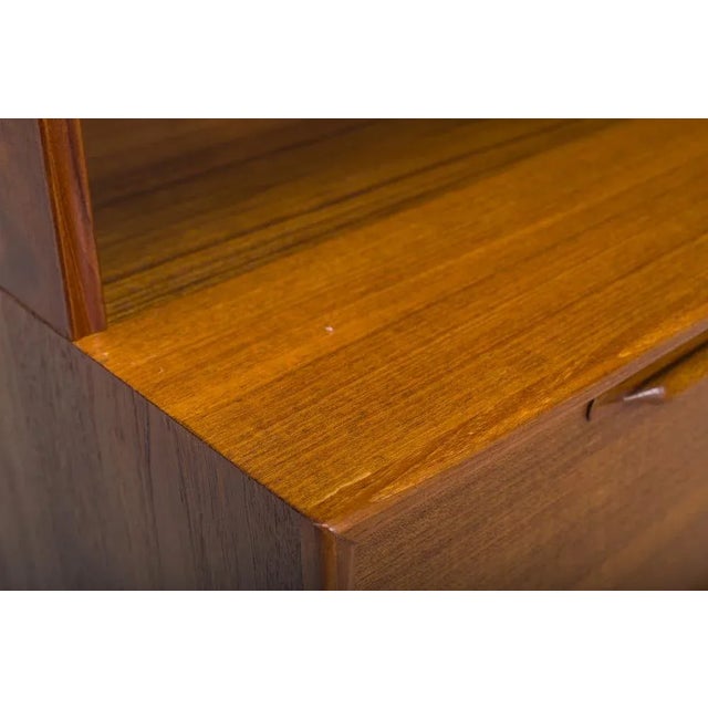 Brown Large Vintage Bookcase in Teak by Heinrich Riestenpatt, 1960s For Sale - Image 8 of 13