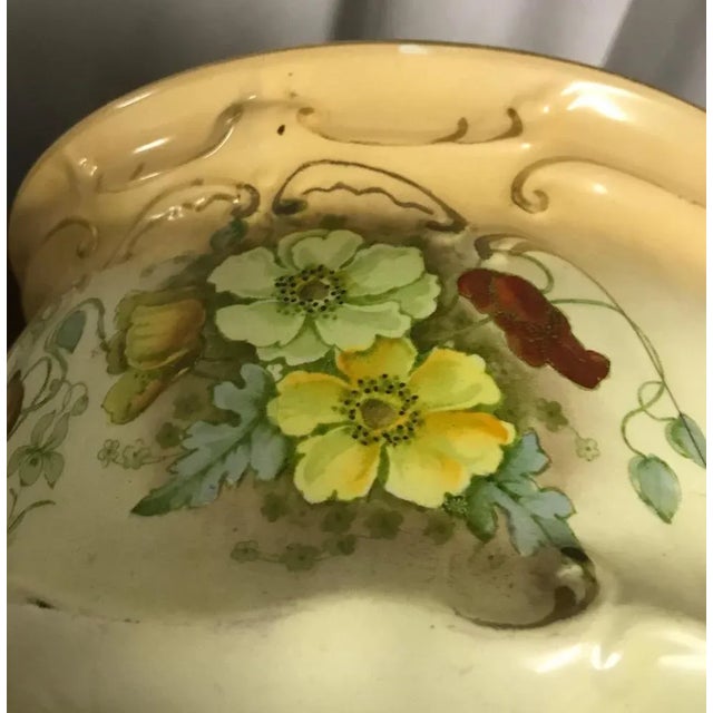 1900 - 1909 Antique Edwardian Porcelain Pot, 1905 For Sale - Image 5 of 6