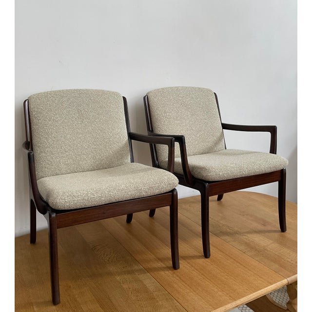 Mid-Century Modern 1960s Pair of Ole Wanscher Mahogany 'Senator' Lounge Chairs for Cado For Sale - Image 3 of 13