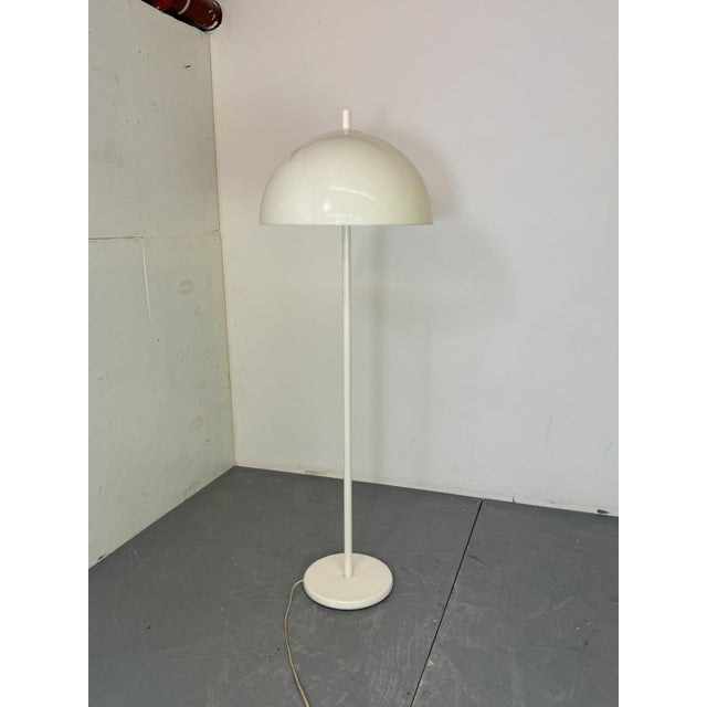 Mid-Century Modern Vintage Space Age Modernist White Mushroom Shape Floor Lamp from Dijkstra Lampen, 1970s For Sale - Image 3 of 8