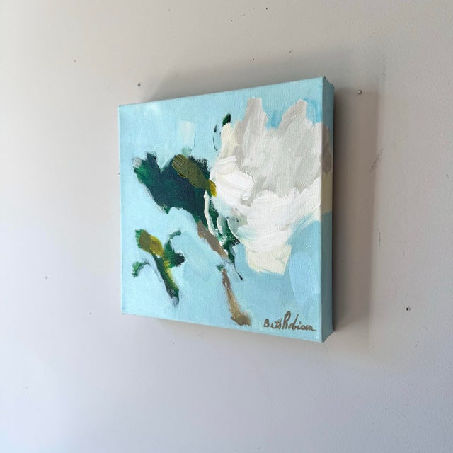 Magnolia Abstract Acrylic Painting For Sale - Image 4 of 5