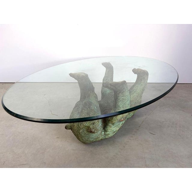 Brass Bear Coffee Table, 1970s For Sale - Image 10 of 12