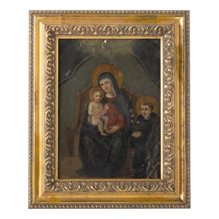 Our Lady, 19th Century, Oil on Copper For Sale