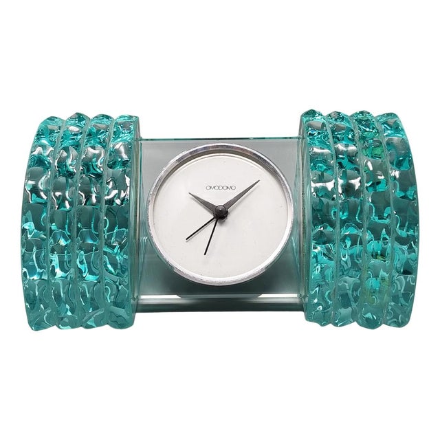 Table Clock in Crystal from Omodomo, Italy, 1970s For Sale - Image 6 of 6