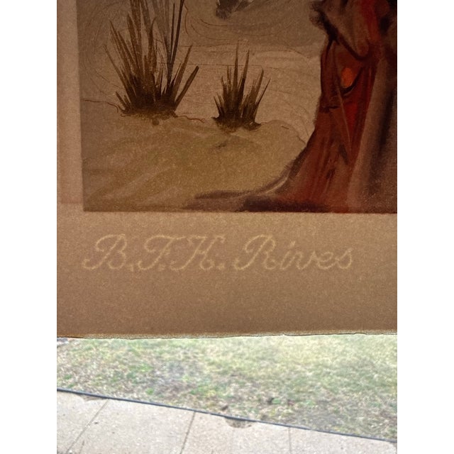 Mid 20th Century Salvador Dalí “Divine Comedy” Surrealist Print on BFK Rives Paper – Framed Reproduction For Sale - Image 9 of 11
