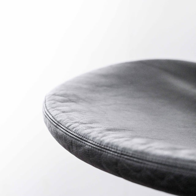 Sabrina Dining Chairs in Black Leather from Gastone Rinaldi, 1970s, Set of 6 For Sale - Image 9 of 17