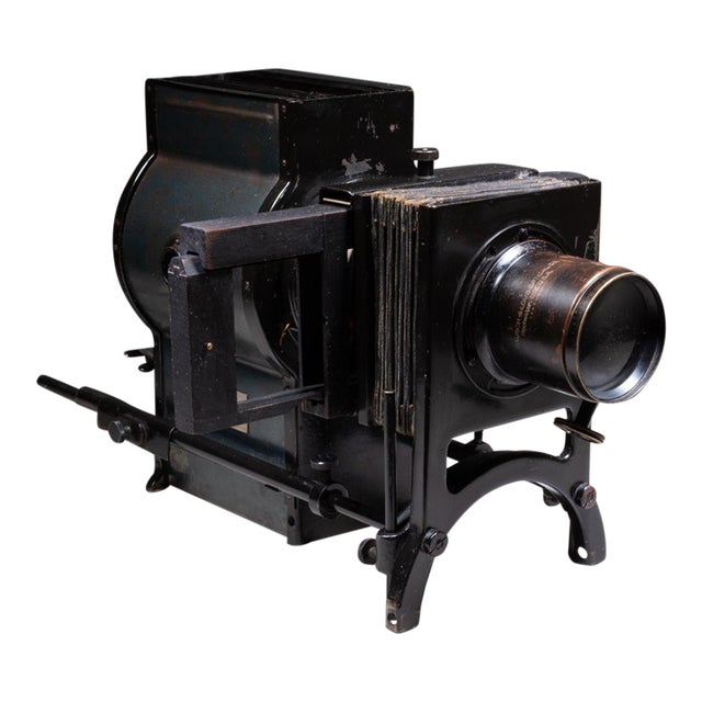 Antique Baush & Lomb Baloptican Magic Lantern Slide Projector and Original Case c.1911 For Sale