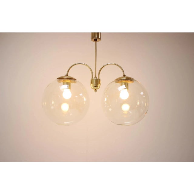 Metal Mid-Century Chandelier from Kamenicky Senov, 1970s For Sale - Image 7 of 10