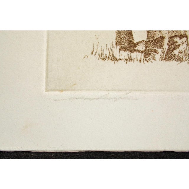 1970s Chad Neff "Wanderers" Signed Original Fine Art Etching, Late 70s For Sale - Image 5 of 8