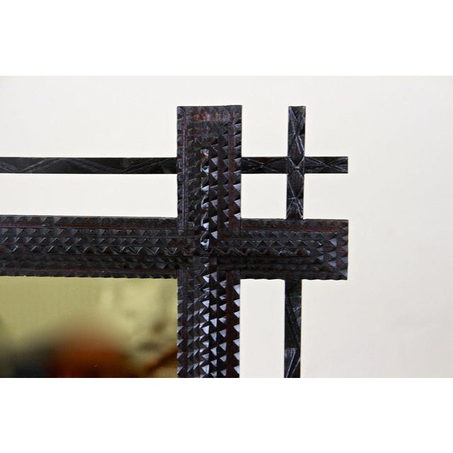 Late 19th Century Rustic Tramp Art Mirror with Double Frame, Austria, 1880s For Sale - Image 5 of 18