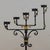 Spanish Revival Hand Forged Iron and Brass Torchère ~ Floor Candelabra For Sale - Image 10 of 18