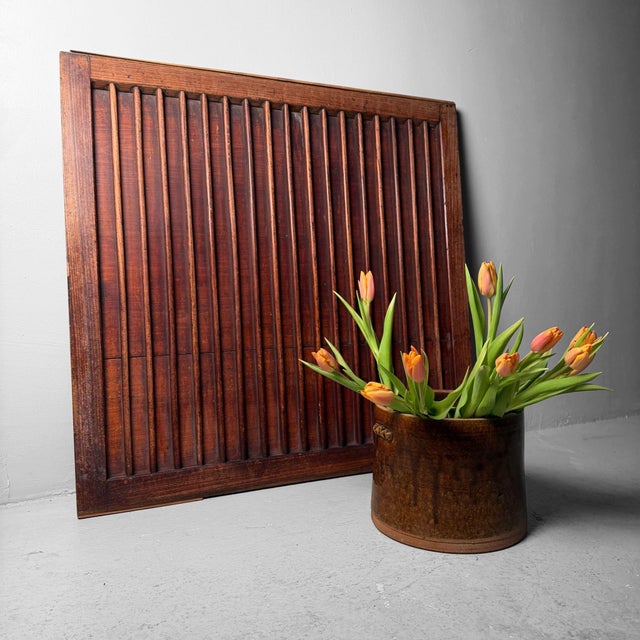 Antique Japanese Wooden Wall Panel, 1890 For Sale - Image 5 of 9