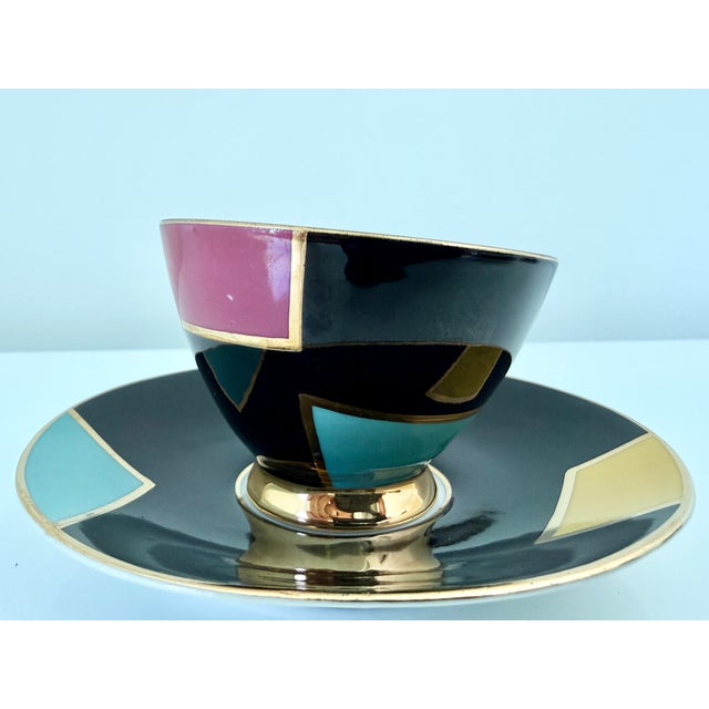 Ceramic Avant-Garde Espresso Coffee Set From 60's for 6 People For Sale - Image 7 of 12