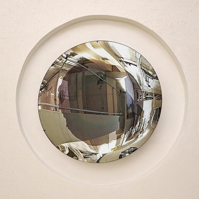 Contemporary Ash Convex Mirror from HOMA For Sale - Image 3 of 3