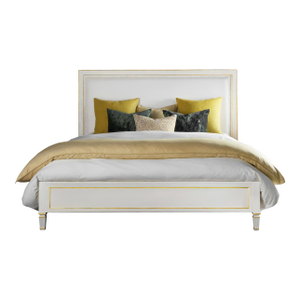White Painted King Platform Bed