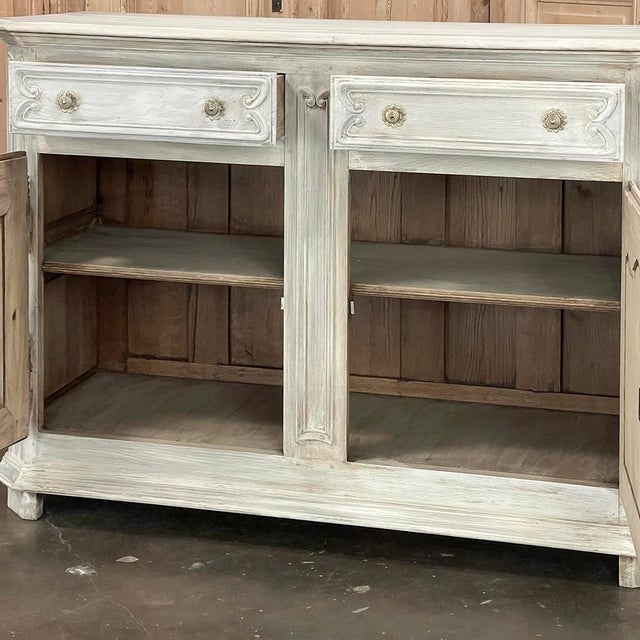 Late 19th Century 19th Century Country French Whitewashed Oak Buffet For Sale - Image 5 of 18