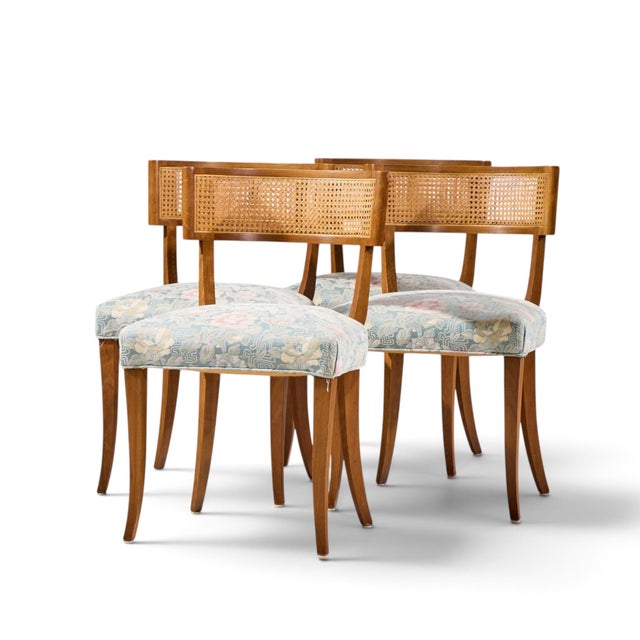 Mid-Century Modern Michael Taylor for Baker Klismos Mid Century Cane Dining Chairs - Set of 4 For Sale - Image 3 of 10
