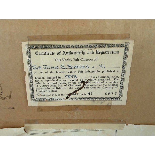 Wood Framed Original 1893 Vanity Fair "Spy" Caricature Titled "Admiralty Jurisdiction" For Sale - Image 7 of 10