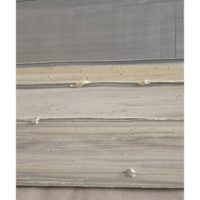 Abstract Minimalist Landscape Oil Painting by Diane Grant / Neutral Color Palette / Color Field / Seascape For Sale - Image 6 of 7