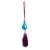 Liuli Crystal Glass Fengshui Fortune Blue Lotus Hand Bottle Decor Tassel For Sale In San Francisco - Image 6 of 6