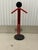 Metal Vintage Modern Red and Black Metal Valet Coat Rack, 1980s For Sale - Image 7 of 18