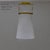 Ceiling lamp with large conical diffuser in white satin glass, completed in the lower part by a transparent glass band....
