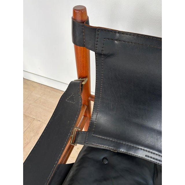 Scandinavian Armchairs in Black Leather and Wood by Arne Norell, Sweden, 1960s, Set of 2 For Sale - Image 17 of 18