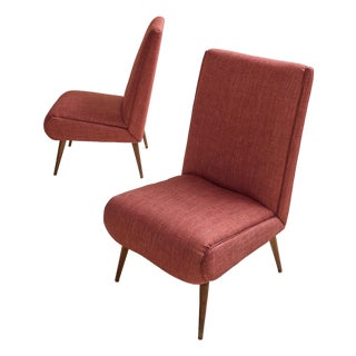 The Vintage 1950s Slipper Chairs For Sale
