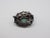 Art Nouveau Cabochon Flower Brooch in Antiqued Metal, Enamel and Turquoise, France, 1920s For Sale - Image 12 of 18