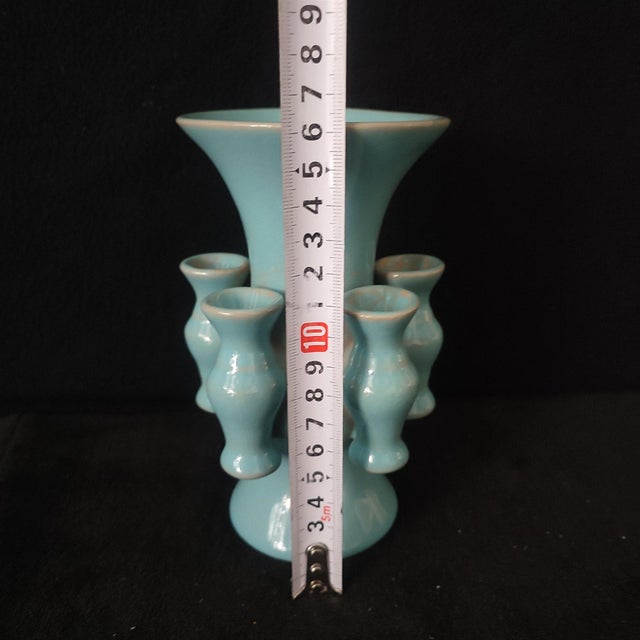White Chinese Ceramic Vase,Ru Ware Celadon Glaze Porcelain Vase For Sale - Image 8 of 9