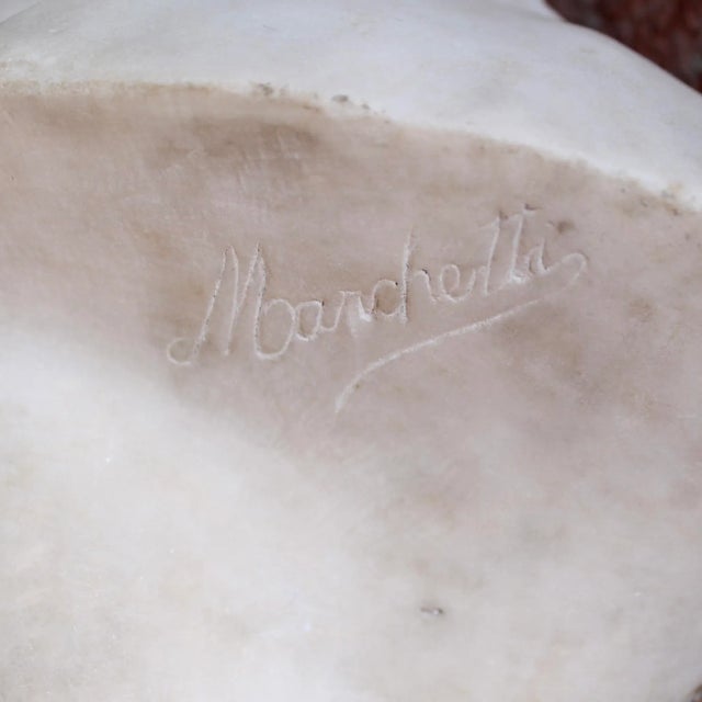 Marble Sculpture Bust of a Girl as Ceres For Sale - Image 11 of 12