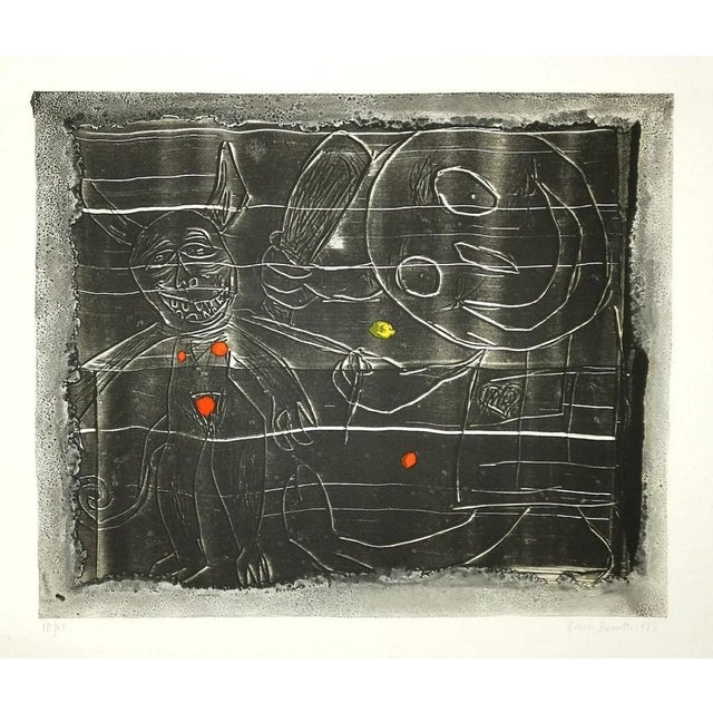Demons is an original artwork realized by Renzo Bussotti in 1963. Hand-signed and dated in pencil by the artist on the...