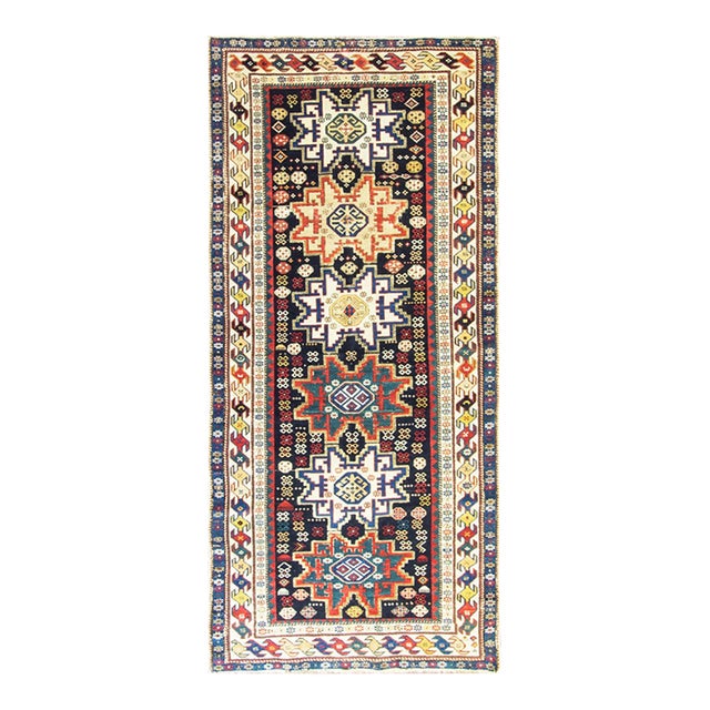 Antique Caucasian Shirvan Runner, 3'7" × 8'6" For Sale