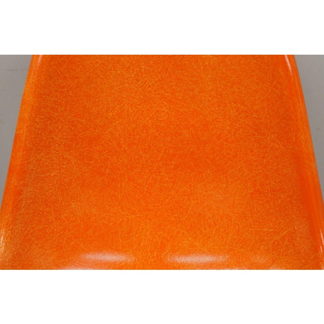 Modernica Orange Fiberglass Eames Style Shell Case Study Dowel Swivel