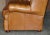 Small Wide Tan Leather Tufted Chesterfield Sofa with High Back For Sale - Image 17 of 18