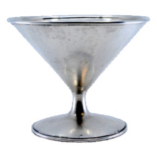 Plain Silver Ice Cream Bowl with Frieze Base For Sale