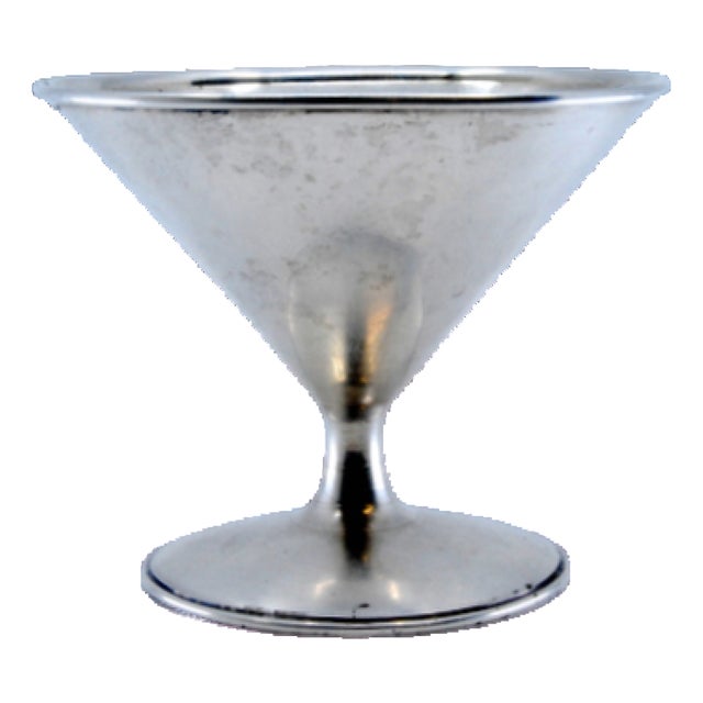 Plain Silver Ice Cream Bowl with Frieze Base For Sale