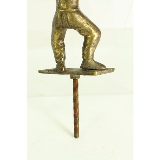 1800's/1900's Fencing Trophy Finial Brass Figurine For Sale - Image 11 of 12