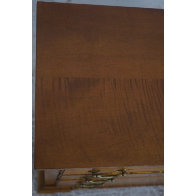 Vintage Bench Made Tiger Maple 4 Drawer Bachelor Chest For Sale - Image 14 of 16