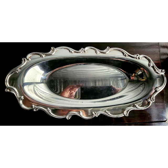 Wilcox Vintage Fine Silver Plate "Joanne" Oval Serving Tray For Sale - Image 13 of 13