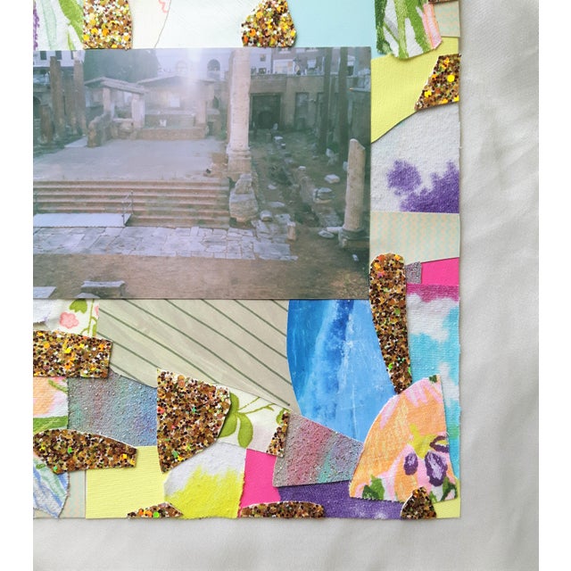 2020s "Moon Gaze" Abstract Mixed Media Collage by Frances Sousa For Sale - Image 5 of 7