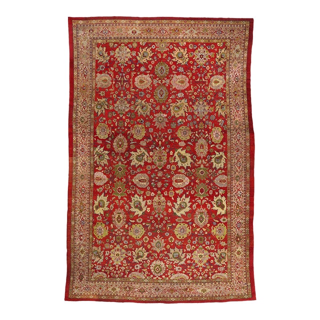 Late 19th Century Persian Sultanabad Rug, 12'03 X 18'11 For Sale