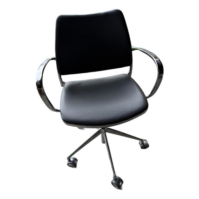 DWR "Gas Task Chair" - Leather Upholstered For Sale