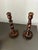 Farmhouse Vintage Pair English Oak Barley Twist Candlesticks – Pair of Antique Wooden Candle Holders For Sale - Image 3 of 9