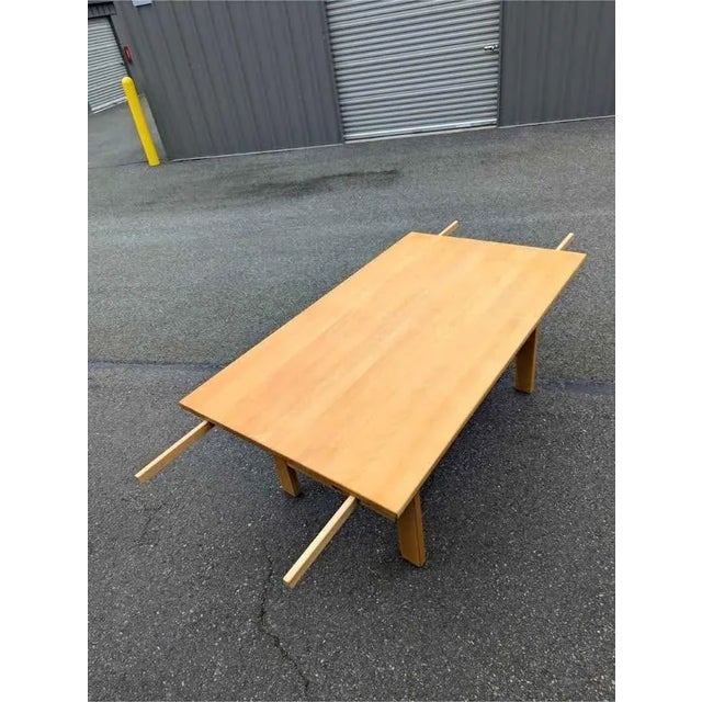 Late 20th Century Stunning Danish Modern Large Beechwood Dining Table by Haslev For Sale In Seattle - Image 6 of 10
