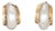 1990s Tiffany & Co Vendome Earrings Picasso Sterling Silver 18k Gold Dome Jewelry, A Pair For Sale