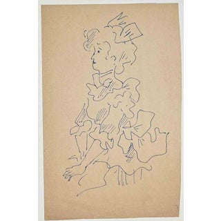 Leo Longanesi, Woman, 1930s, Mixed Media For Sale