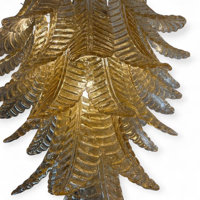 1970s Golden Fern Lamp in Murano Glass, 1960s For Sale - Image 5 of 6