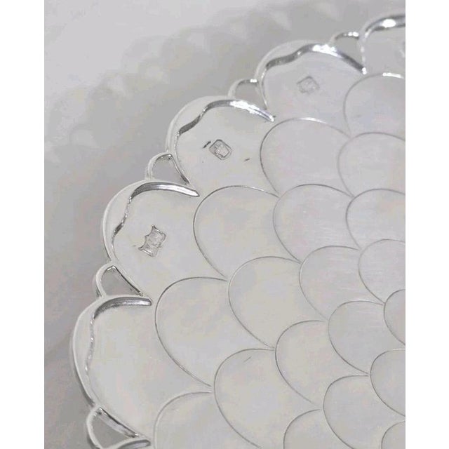 Mid-Century Sterling Silver Cake Stand from Mappin & Webb, 1962 For Sale - Image 14 of 18