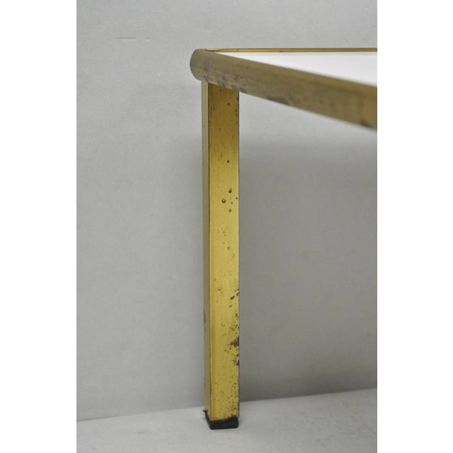 Metal Vintage Italian Mid Century Modern Small 15" Bronze Brass Pedestal Display Stand For Sale - Image 7 of 15